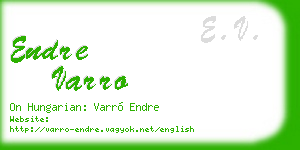 endre varro business card